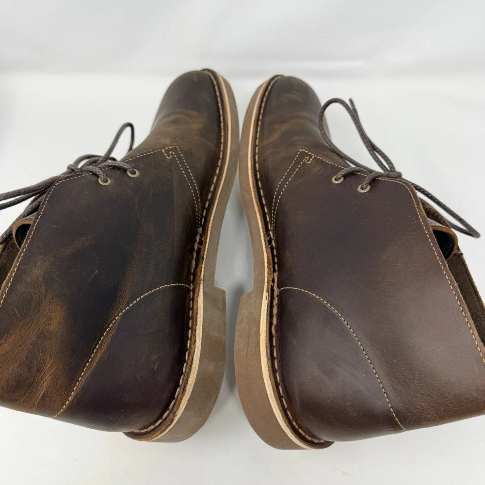 Clarks Bushacre 2 Desert Chukka Boots Men's Size 11 Brown Leather 15522 Casual
